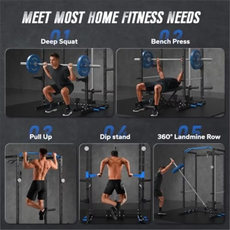 1600lb Capacity Heavy-Duty Multi-Functional Power Cage with Cable Crossover System