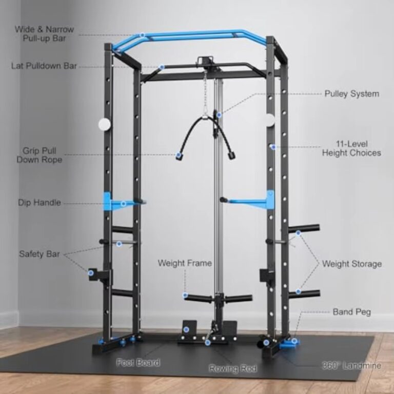 1600lb Capacity Heavy-Duty Multi-Functional Power Cage with Cable Crossover System
