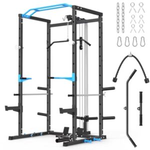 1600lb Capacity Heavy-Duty Multi-Functional Power Cage with Cable Crossover System
