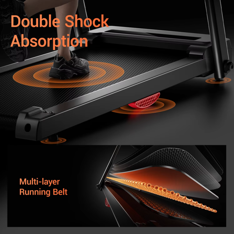 3.0HP Brushless Foldable Home Treadmill – 300LB Capacity