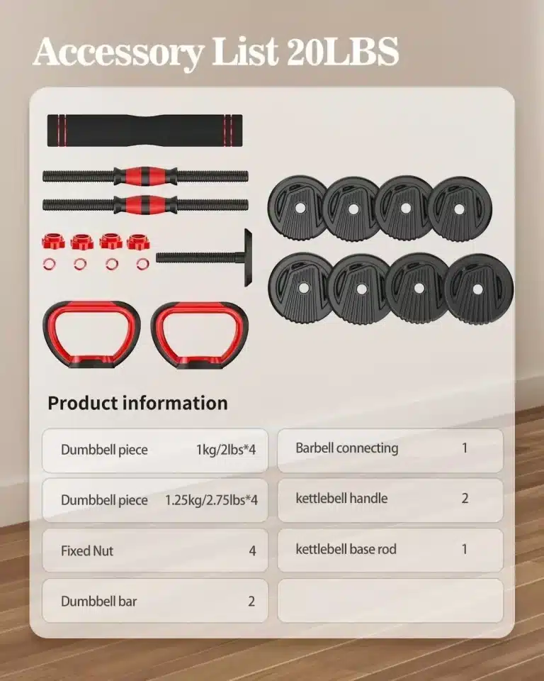 4-in-1 Adjustable Dumbbell Set