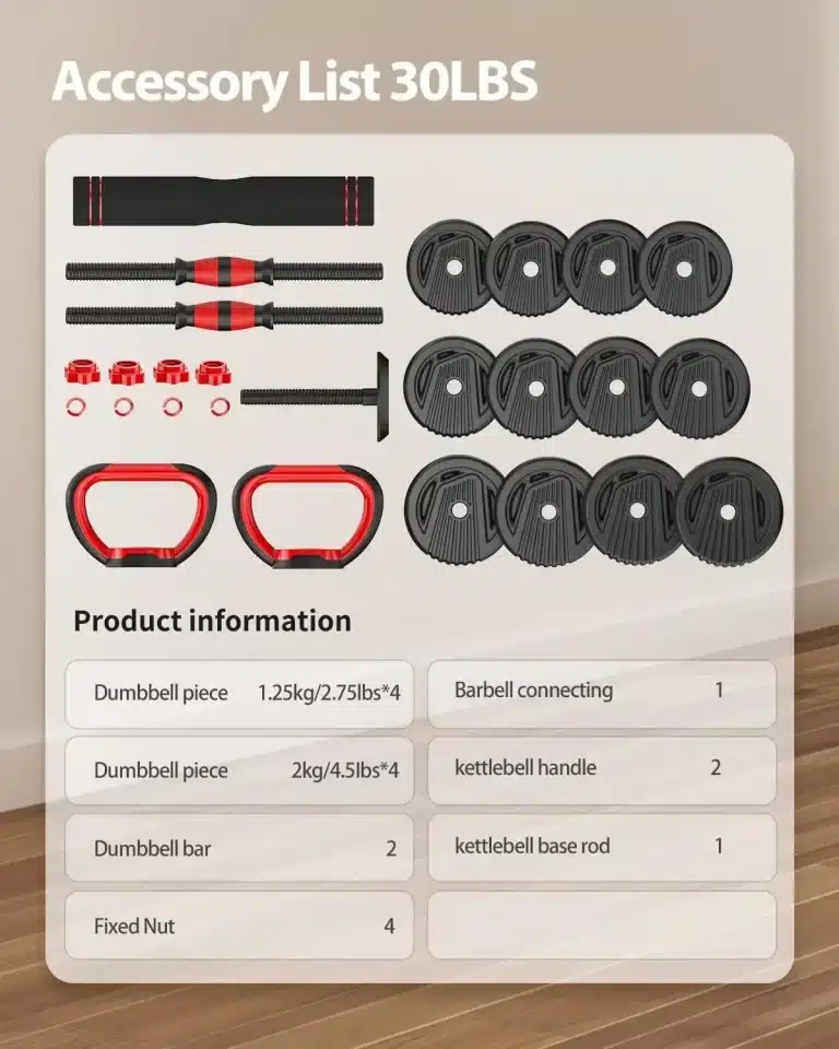 4-in-1 Adjustable Dumbbell Set