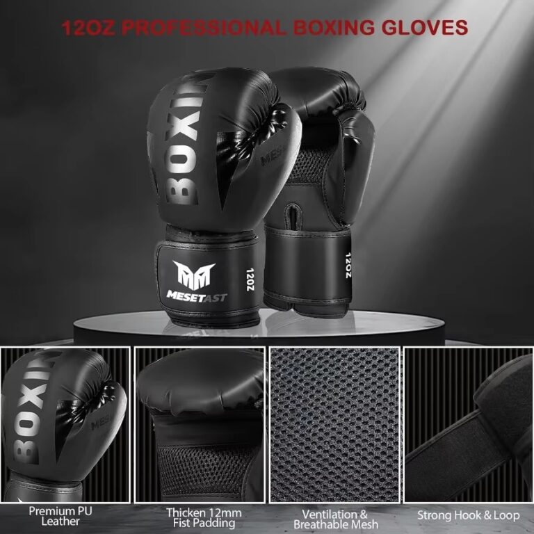 4ft Heavy Punching Bag Set with 12oz Professional Boxing Gloves