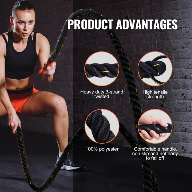 Battle Rope 1.5 Inch Diameter 30Ft Length for Home Gym Product Advantages