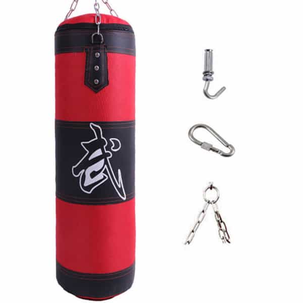 Durable Boxing Punching Bag with Metal Chain Hook and Carabiner