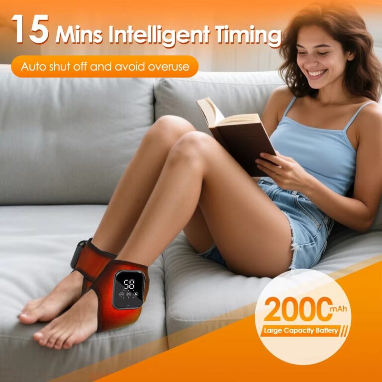 Electric Ankle Massager with Heat and Vibration