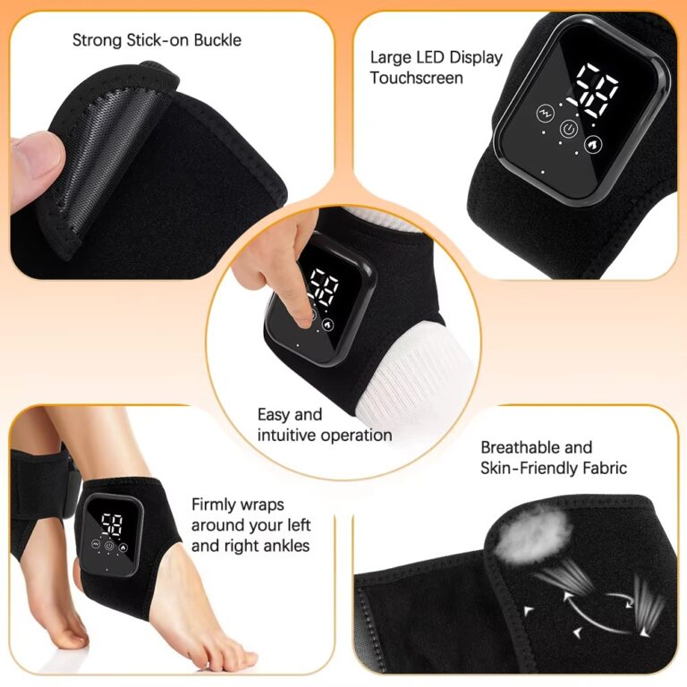Electric Ankle Massager with Heat and Vibration