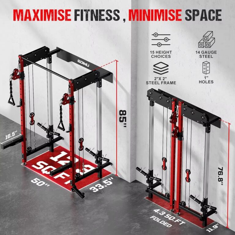Folding Wall-Mounted Space Saving Power Rack