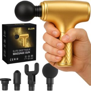 Gold Finish Mini Massage Gun Deep Tissue Percussion Massager for Back and Neck