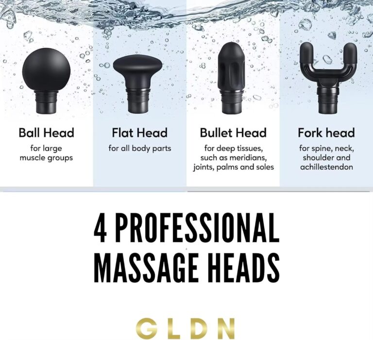 Gold Finish Mini Massage Gun Deep Tissue Percussion Massager for Back and Neck