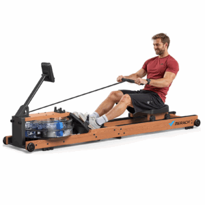 MERACH Foldable Water Rowing Machine for Home – 400LB Capacity Built-In Monitor and Ergonomic Seat