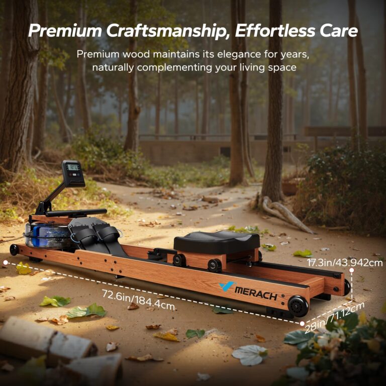 MERACH Foldable Water Rowing Machine for Home – Premium Craftsmanship