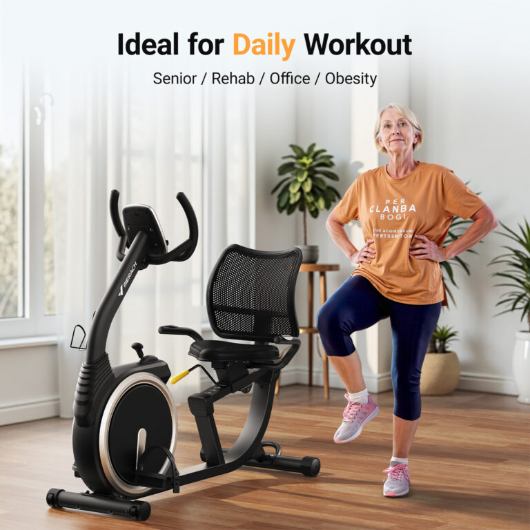 MERACH High-End Recumbent Exercise Bike with Heart Rate Monitor