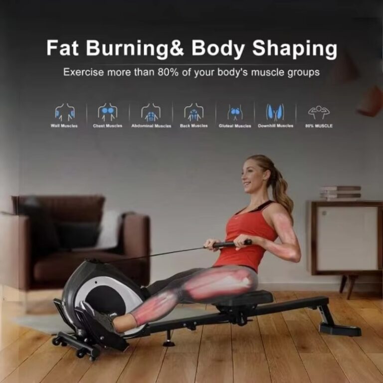 Magnetic Rowing Machine for Home Gym - Quiet Smooth Resistance Rower for Fat Burning and Muscle Sculpting