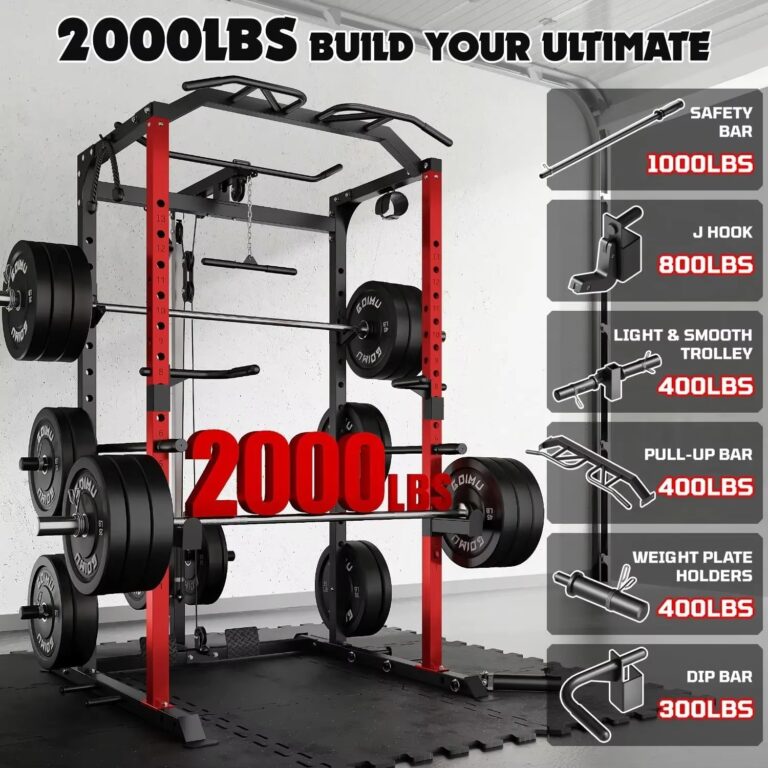 Multi-Function C1-V4 Power Cage Squat Rack 2000 lb Capacity