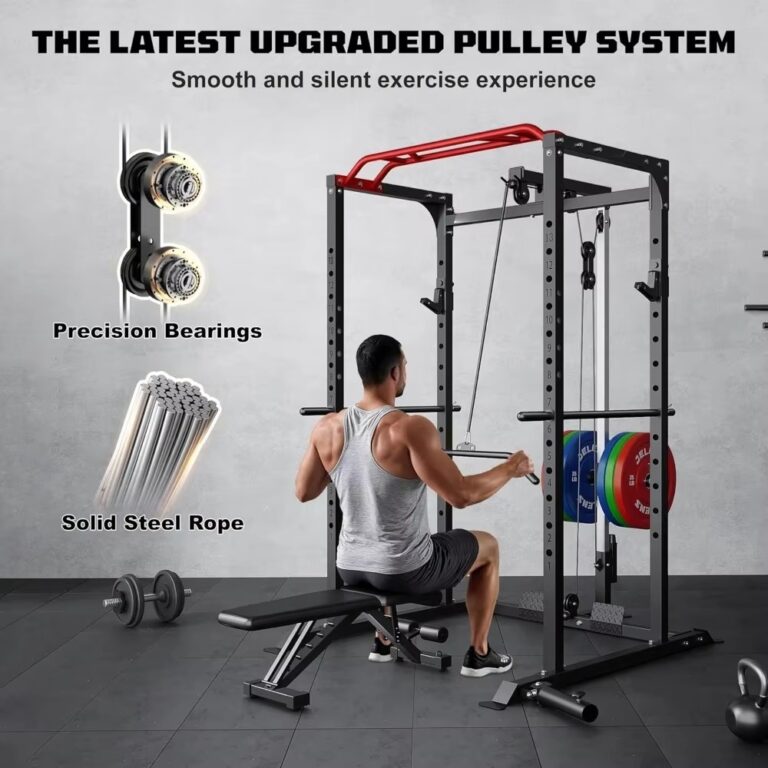S11 Power Cage – 2000LB Multi-Function Power Rack with LAT Pulldown, Adjustable Pulley System