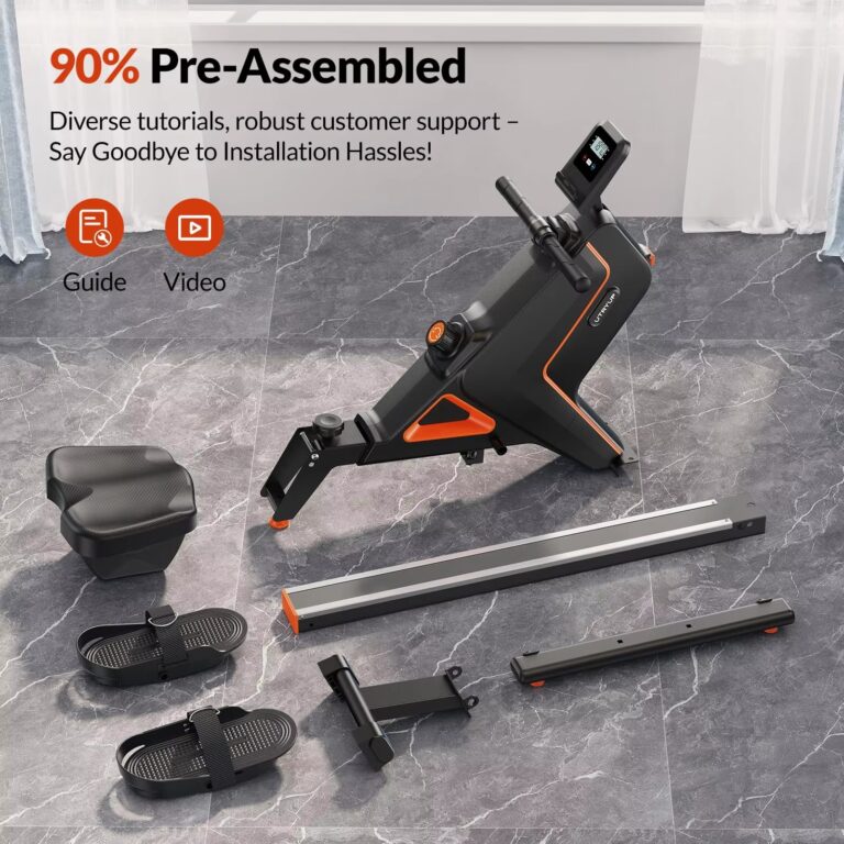 UTRYUP Magnetic and Water Rower Rowing Machine – 90% Pre-Assembled